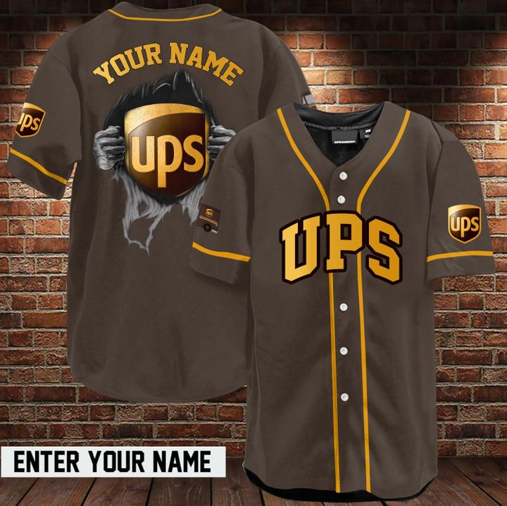 UPS custom name baseball jersey
