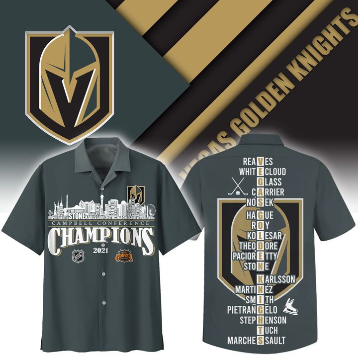 Vegas golden knights campbell conference champions 2021 hawaiian shirt
