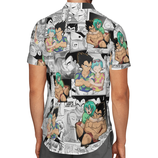 Vegeta & Bunma Love Story hawaiian shirt2