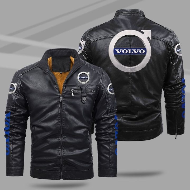 Volvo Fleece Leather Bomber Jacket – BBS
