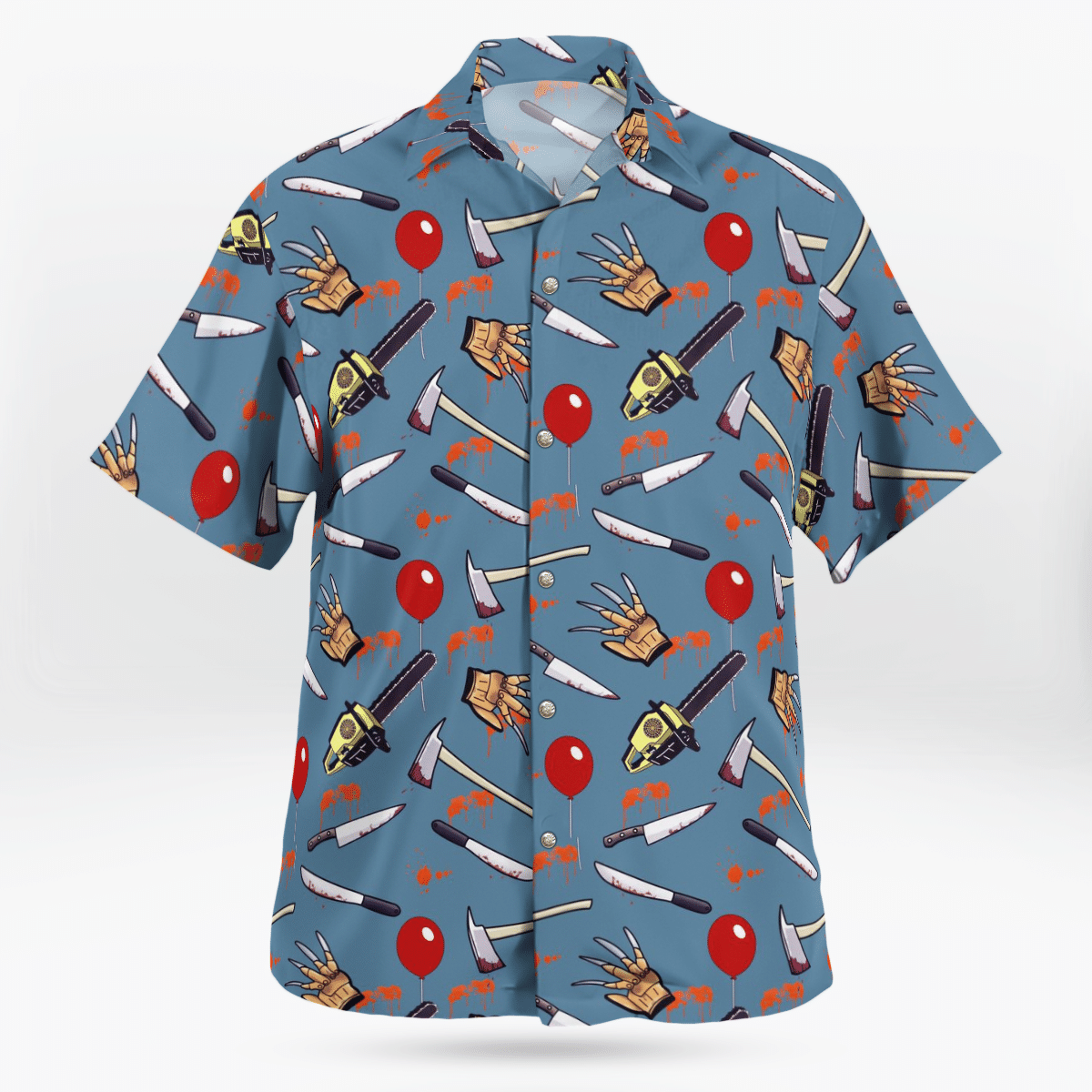 Weapons of characters horror Hawaii shirt and short 3