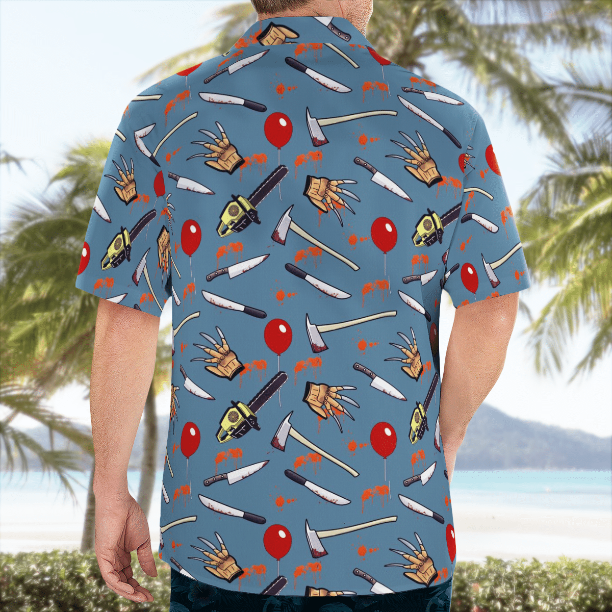 Weapons of characters horror Hawaii shirt and short 6