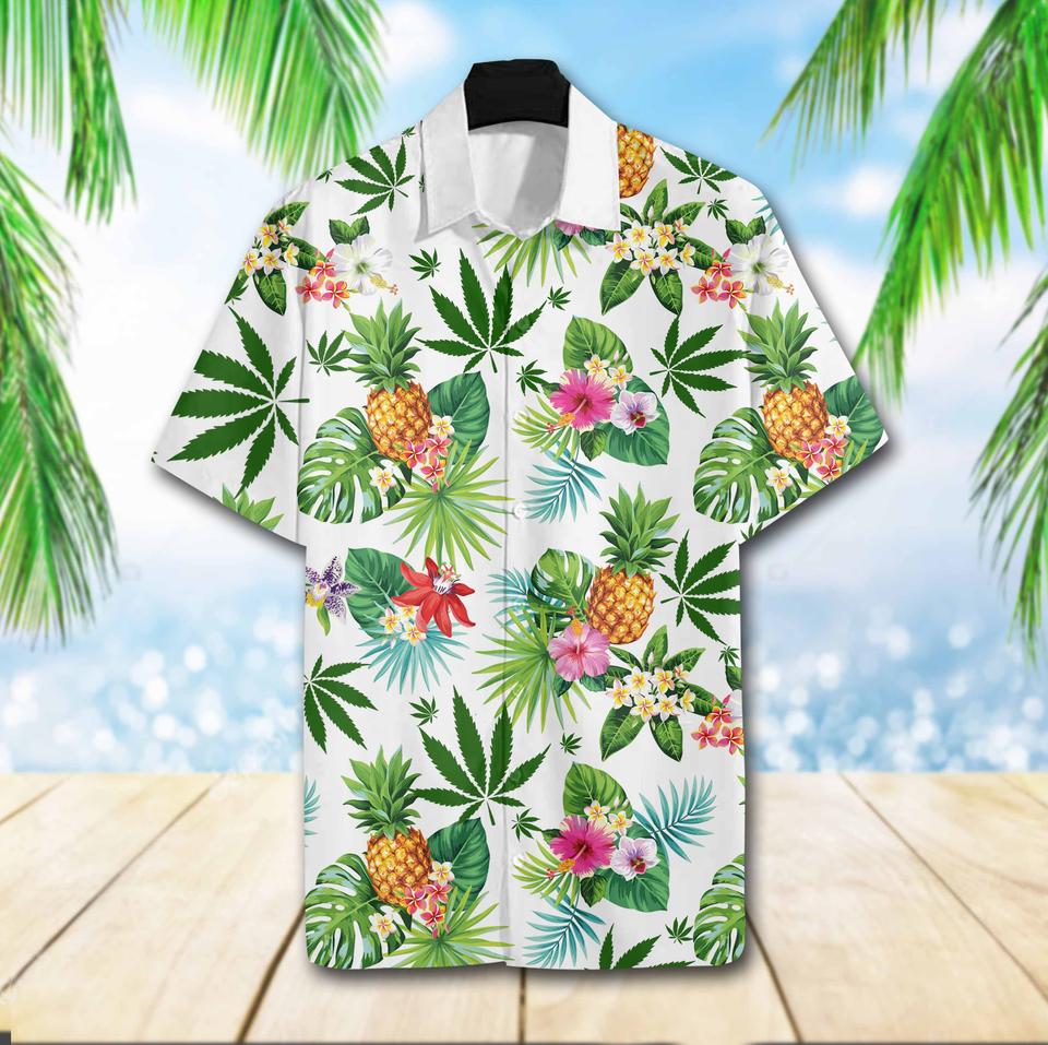 Weed tropical hawaiian shirt