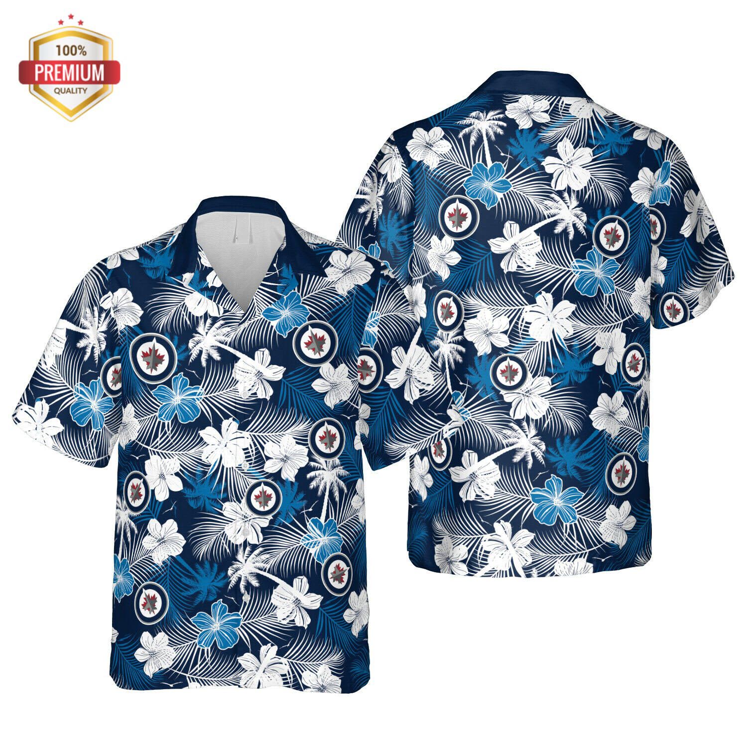 Winnipeg Jets Hawaii Floral Beach Hawaiian Shirt