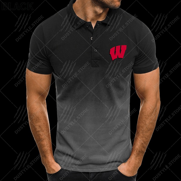 Wisconsin badgers football polo shirt 1