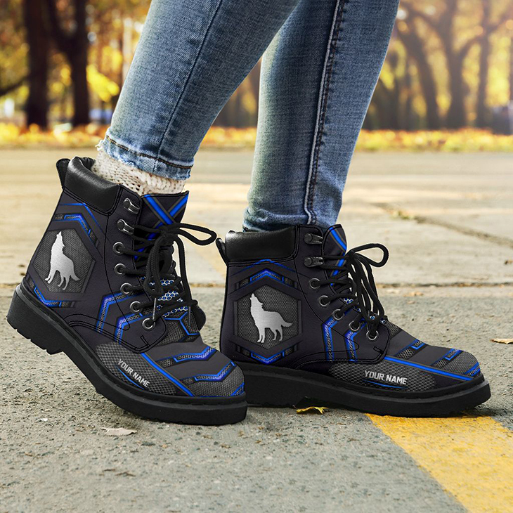 Wolf Personalized Printed Carbon Pattern Boots3
