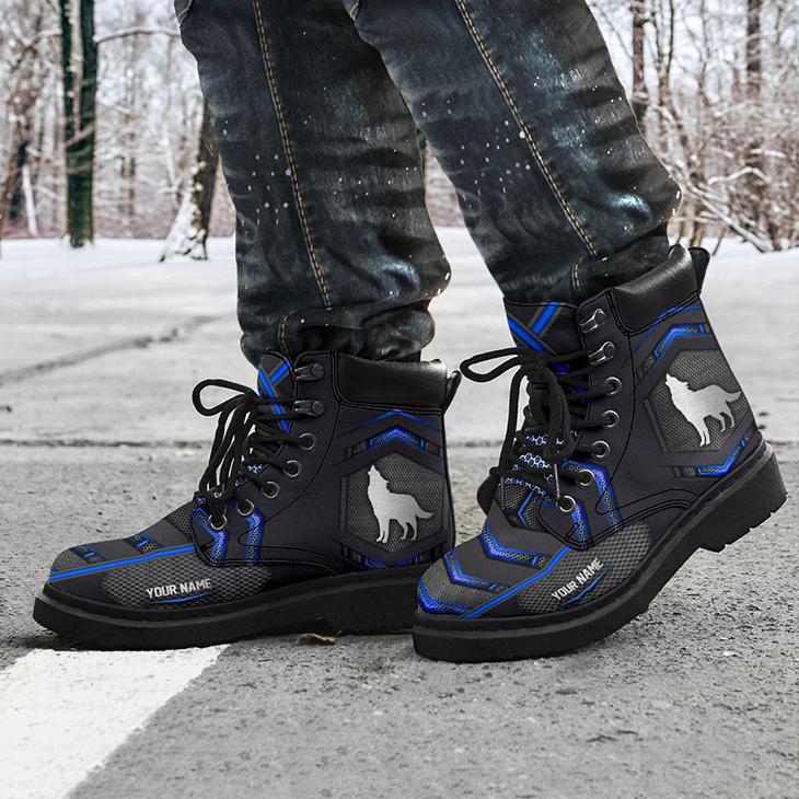 Wolf Personalized Printed Carbon Pattern Boots4