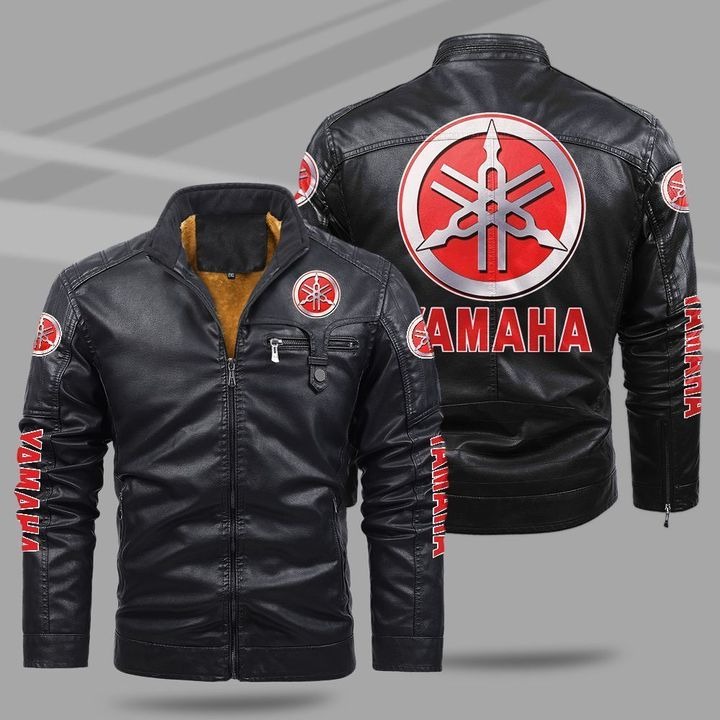 Yamaha Fleece Leather Bomber Jacket – BBS