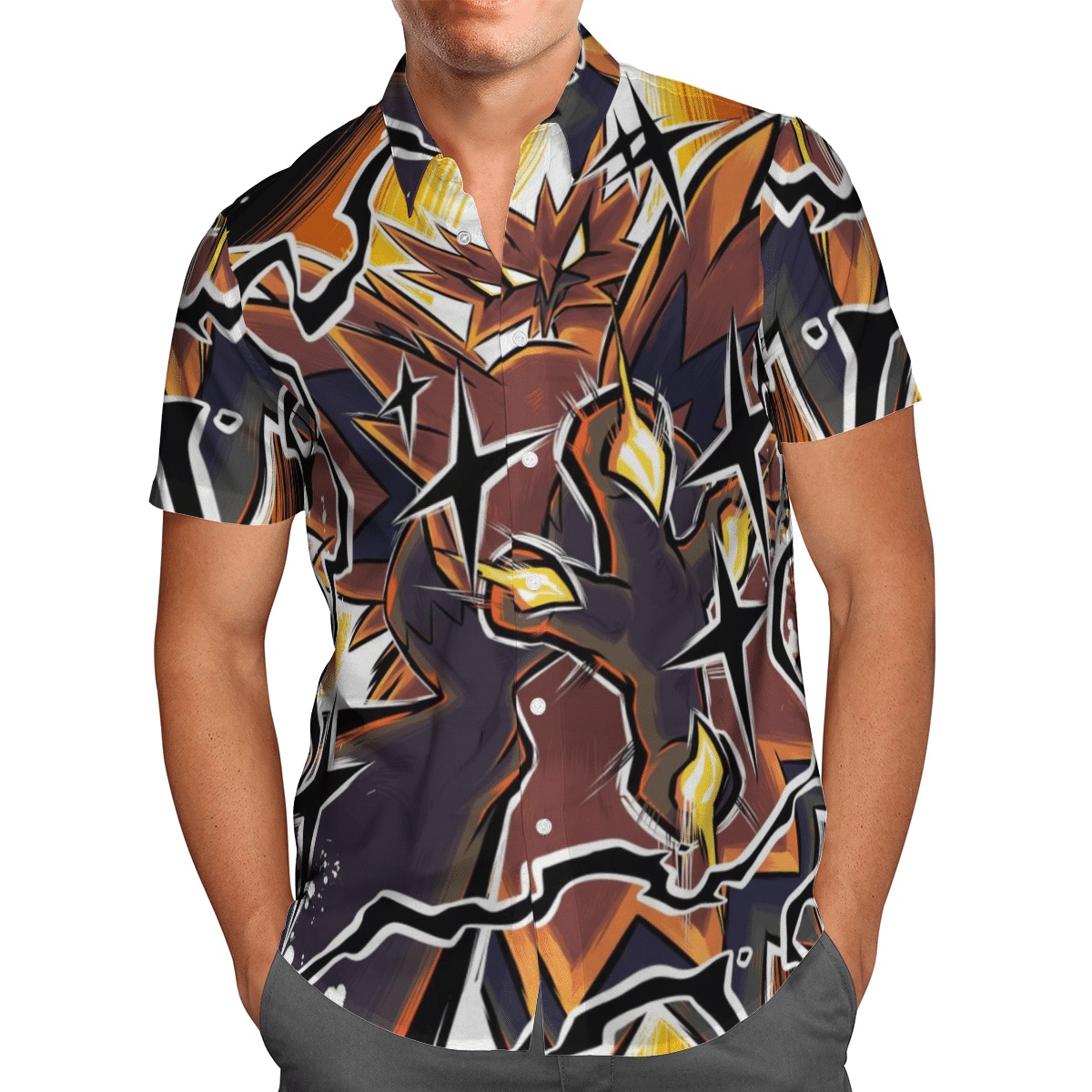 Zapdos pokemon hawaiian shirt - Picture 1