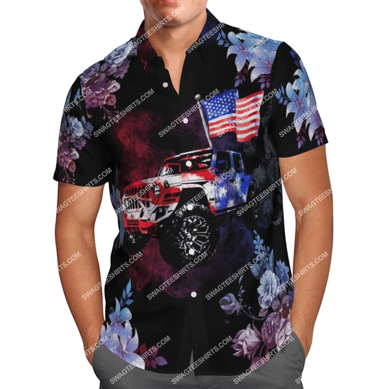 [special edition] american flag jeep all over printed hawaiian shirt – maria