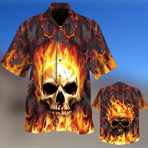 21-Skull Lava Hawaiian Shirt (1)