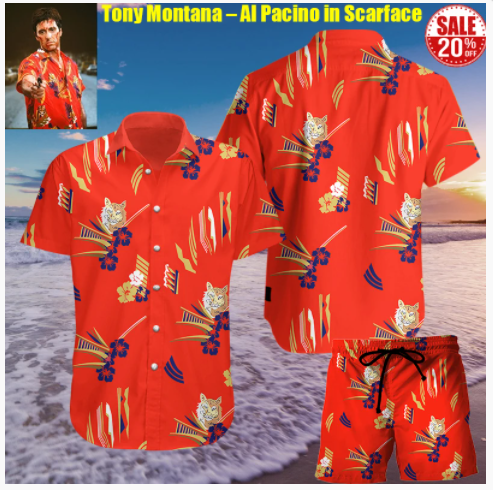 Tony Montana Al Pacino in Scarface Hawaii Shirt And Short – BBS