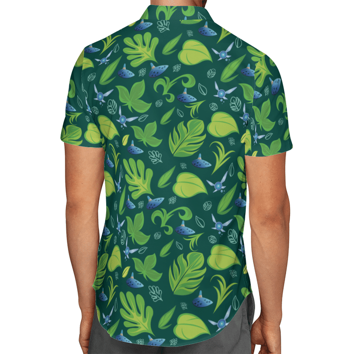 27-Zelda Ocarina and Navi hawaiian shirt (2)
