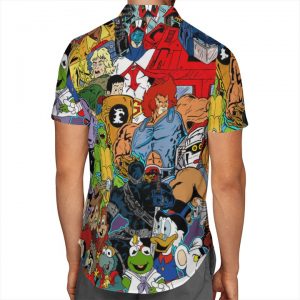 80's cartoon characters hawaiian shirt 3