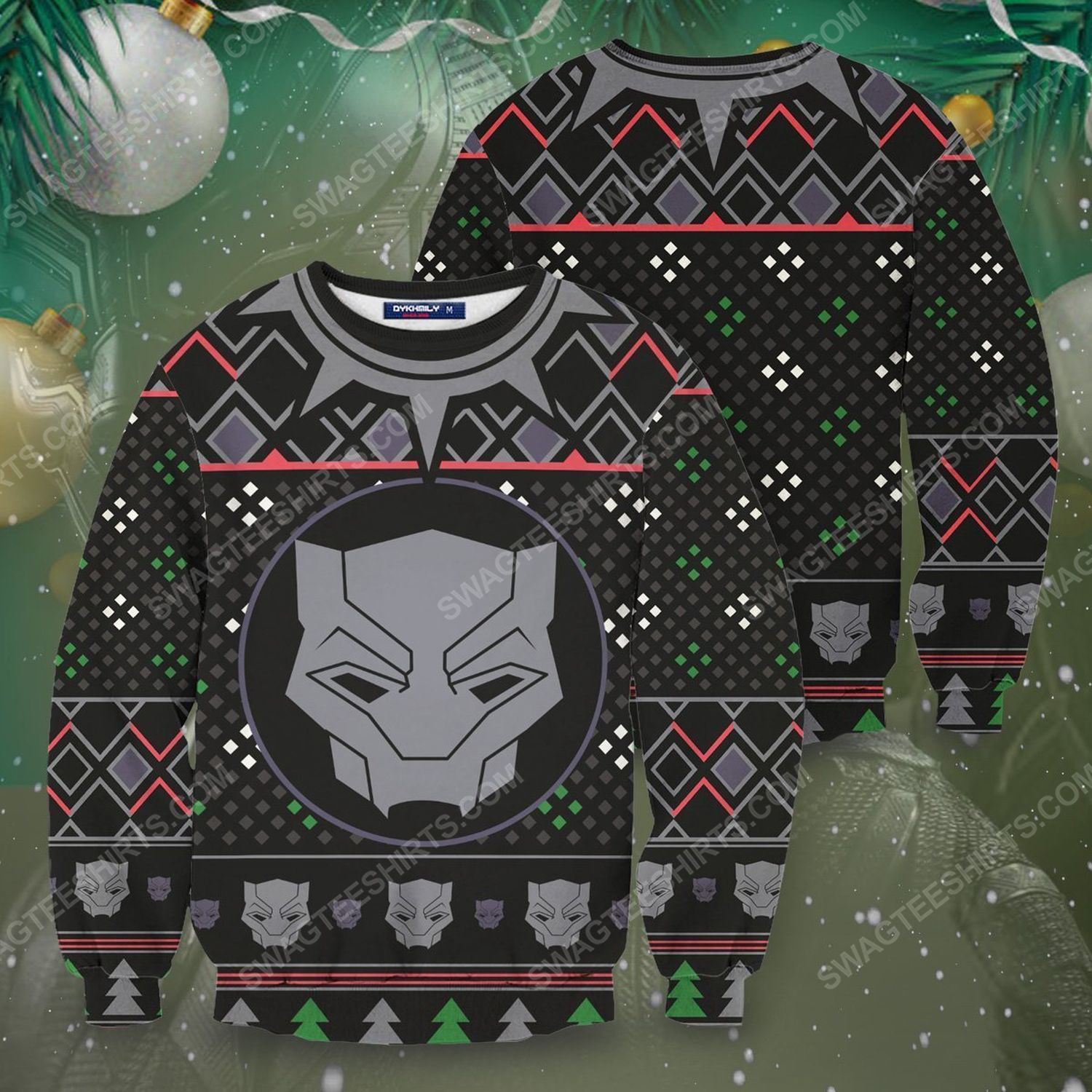 [special edition] A wakanda black panther ugly christmas sweater – maria