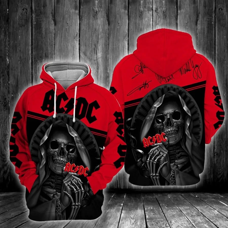 ACDC Skull 3D all over print Hoodie – BBS