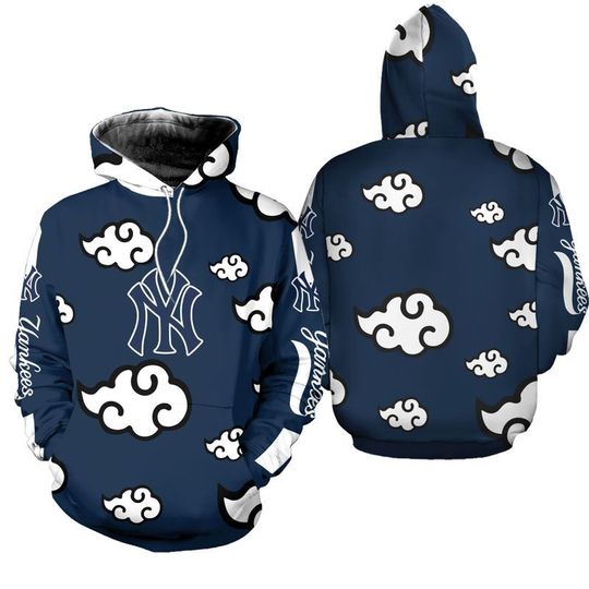 Akatsuki Naruto Cloudy New york yankees 3d hoodie – LIMITED EDITION