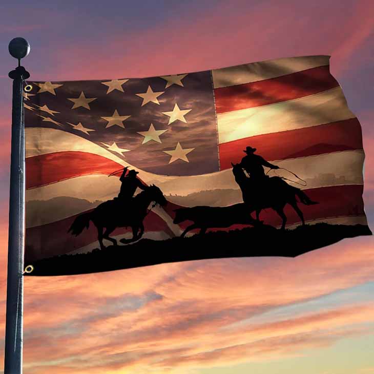 American Cowboy Grommet Flag1