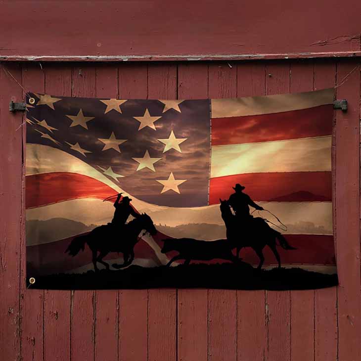 American Cowboy Grommet Flag2