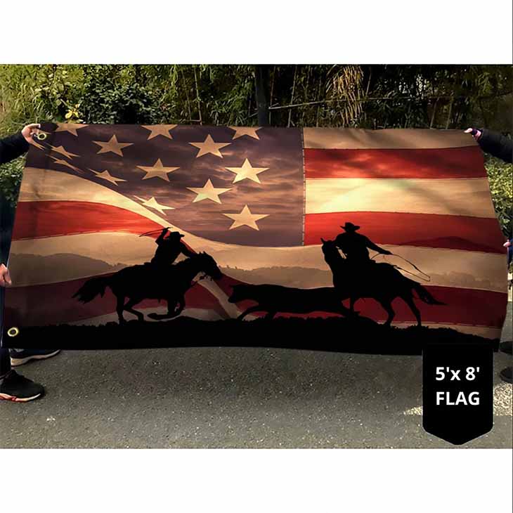 American Cowboy Grommet Flag3