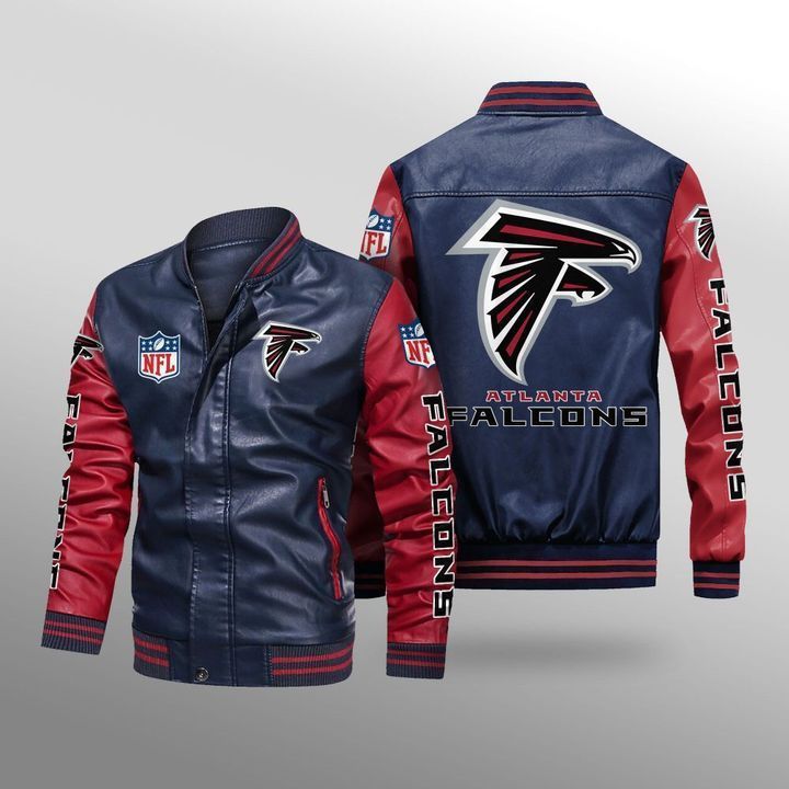 Atlanta Falcons Leather Bomber Jacket 4