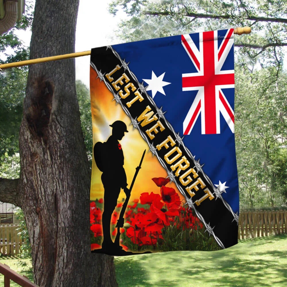 Australian Veteran Flag Lest We Forget3