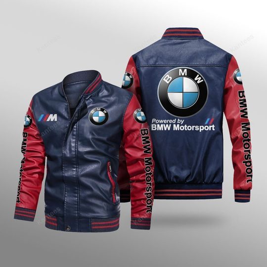 BMW leather bomber jacket1