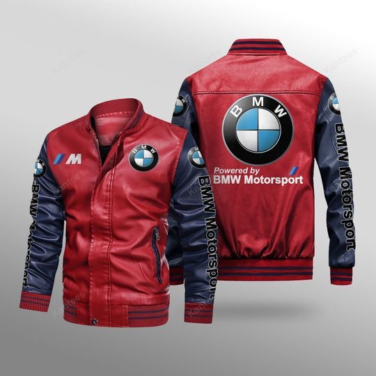 BMW leather bomber jacket2