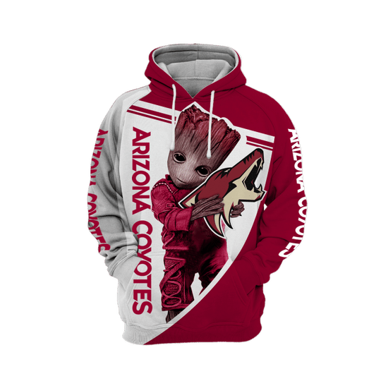 Baby Groot Arizona coyotes 3d all over print hoodie1