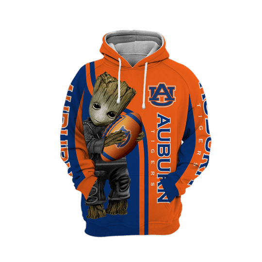Baby Groot Auburn tigers 3d all over print hoodie1