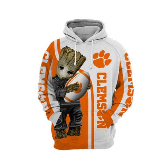 Baby Groot Clemson tigers 3d all over print hoodie1