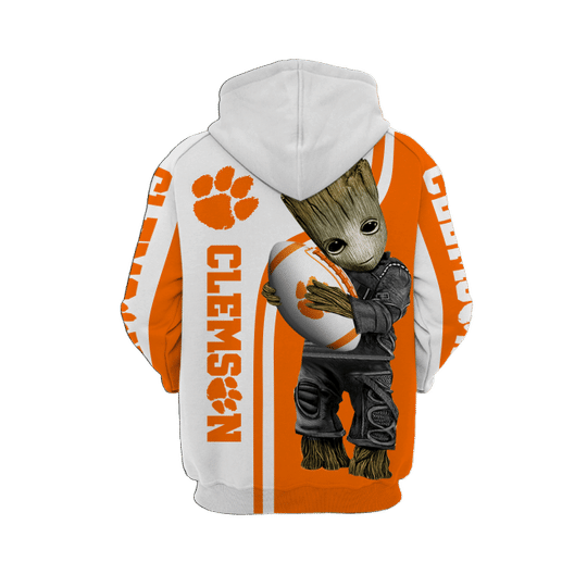 Baby Groot Clemson tigers 3d all over print hoodie2