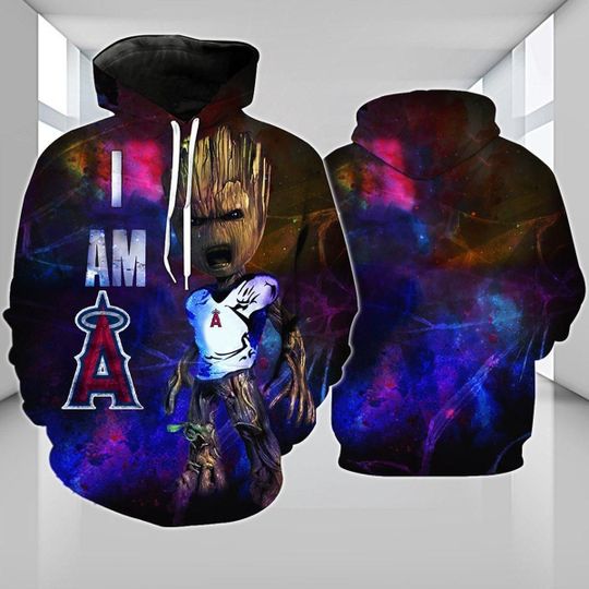Baby Groot Los angeles angels 3d all over print hoodie