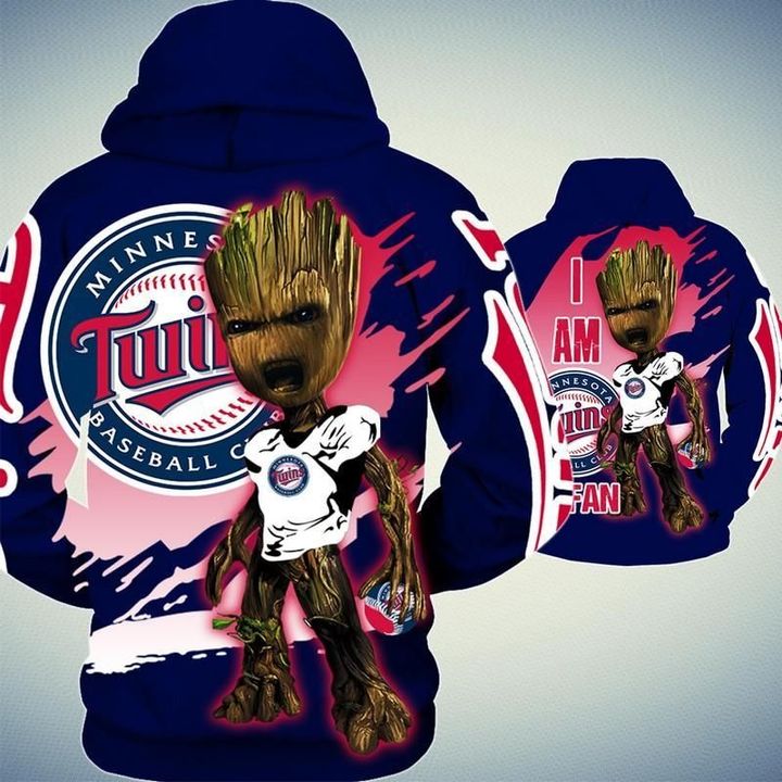 Baby Groot Minnesota twins hoodie 3