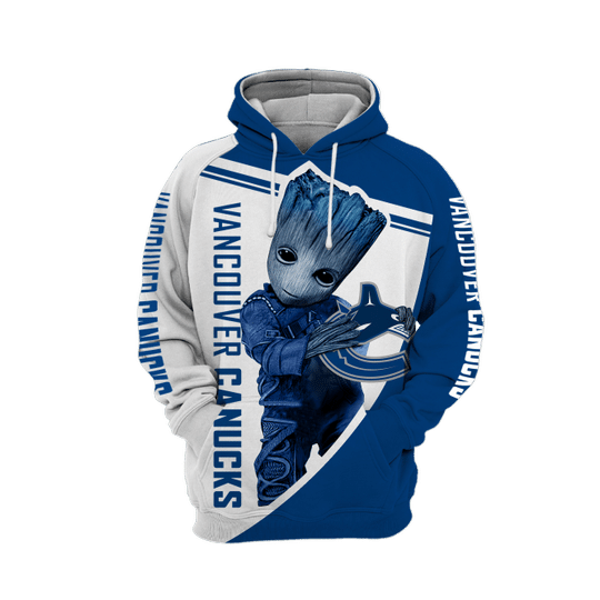 Baby Groot Vancouver canucks 3d all over print hoodie1