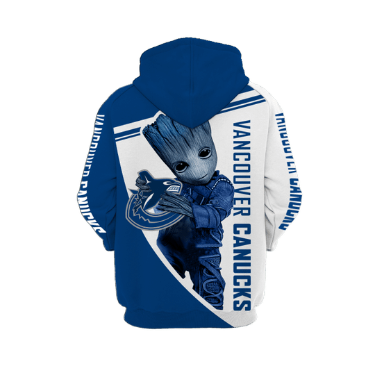 Baby Groot Vancouver canucks 3d all over print hoodie2