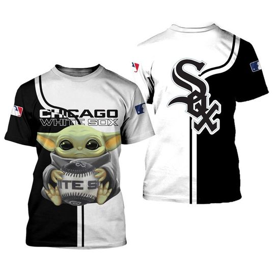 Baby Yoda Chicago white sox 3d all over print hoodie1