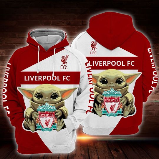 Baby Yoda liverpool 3d all over print hoodie