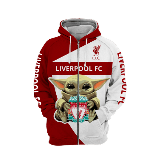 Baby Yoda liverpool 3d all over print hoodie4