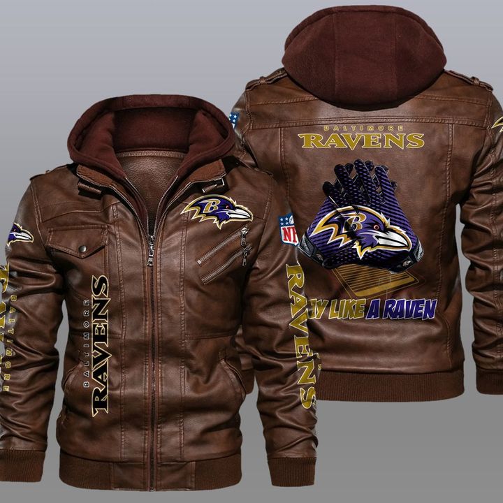 Baltimore Ravens leather jacket 1