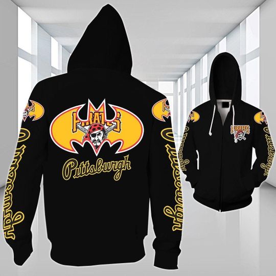 Bat Man Pittsburgh pirates 3d all over print hoodie