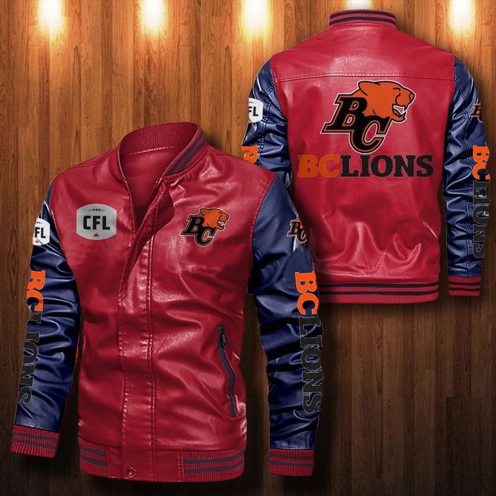 Bc Lions Leather Bomber Jacket 2