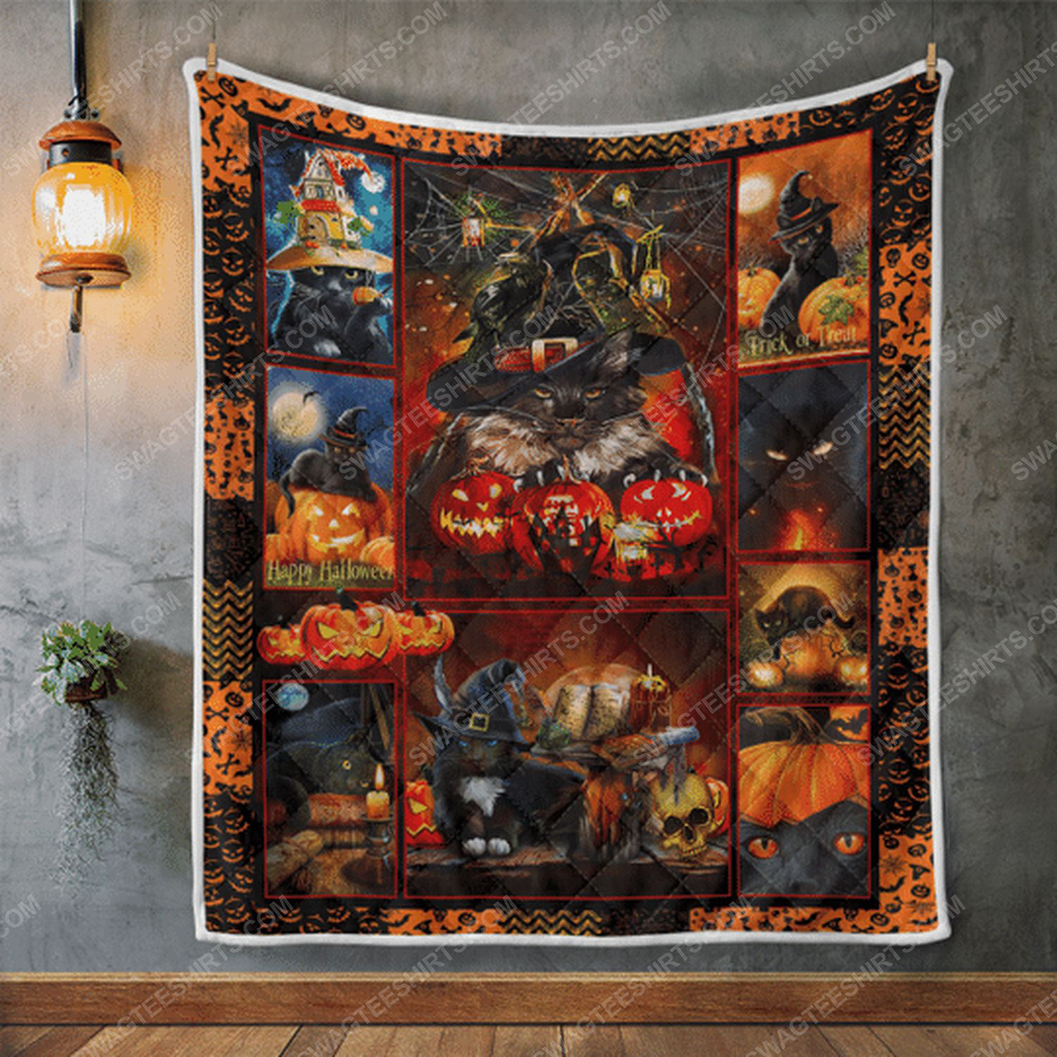 [special edition] Black cat witch for halloween blanket – maria