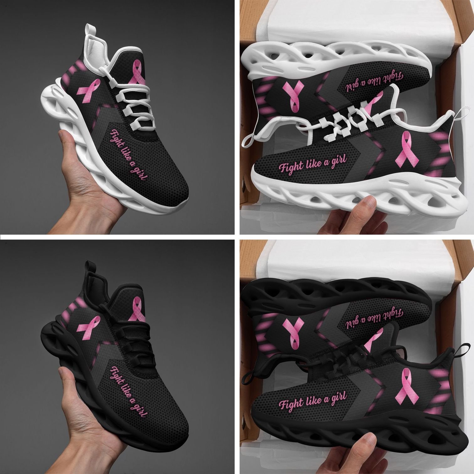 Breast cancer fight like a girl clunky max soul shoes5