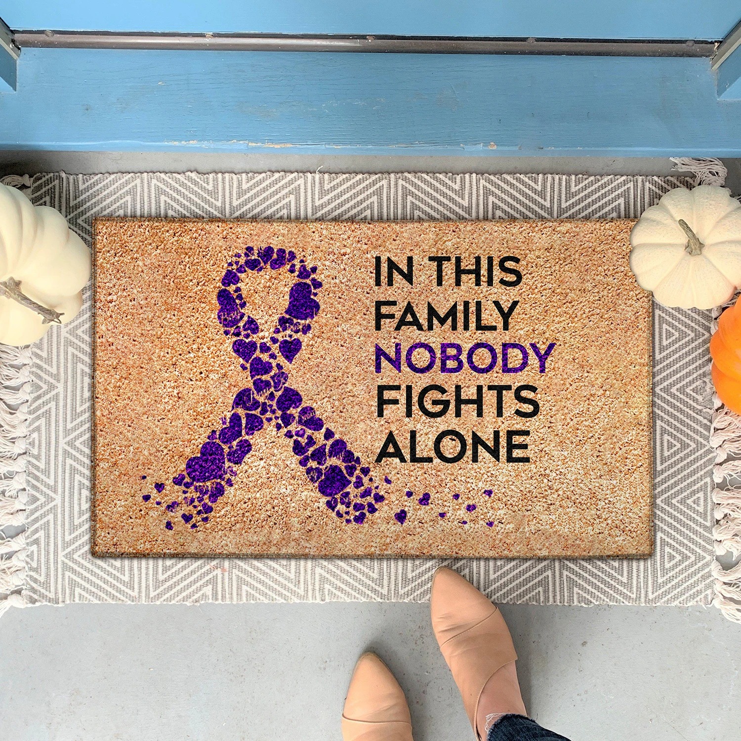 Breast cancer in this family nobody fights alone doormat 2