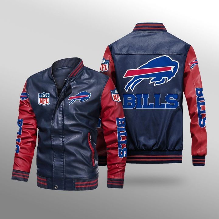 Buffalo Bills Leather Bomber Jacket 4