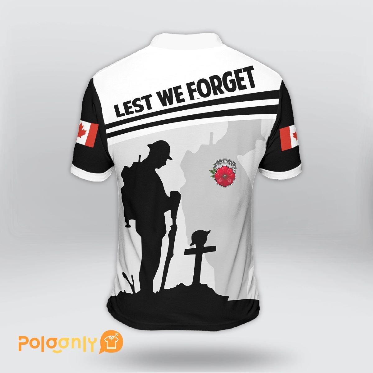 Canada Veteran Lest We Forget Polo Shirt 1