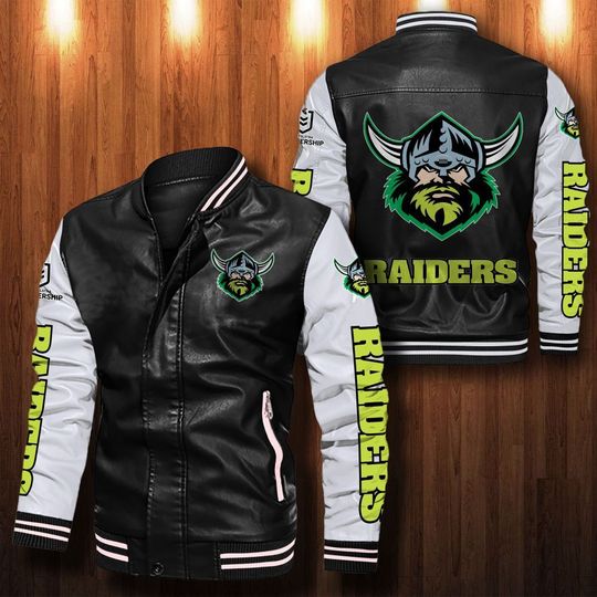 Canberra Raiders Leather Bomber Jacket -BBS