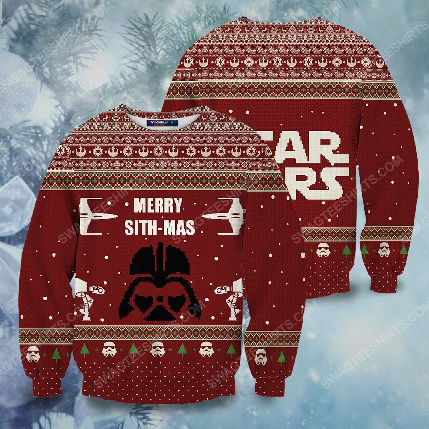 Christmas star wars darth vader merry sithmas ugly christmas sweater 1