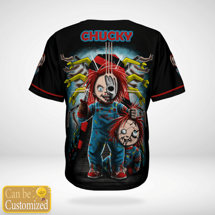 Chucky I Wanna Play Custom Name Baseball Jersey Shirt2